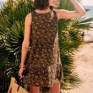 EUC Sezane Fifi Dress in Khaki Floral - size 38/6